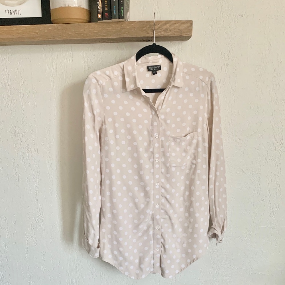 TOPSHOP Polka Dot Blouse